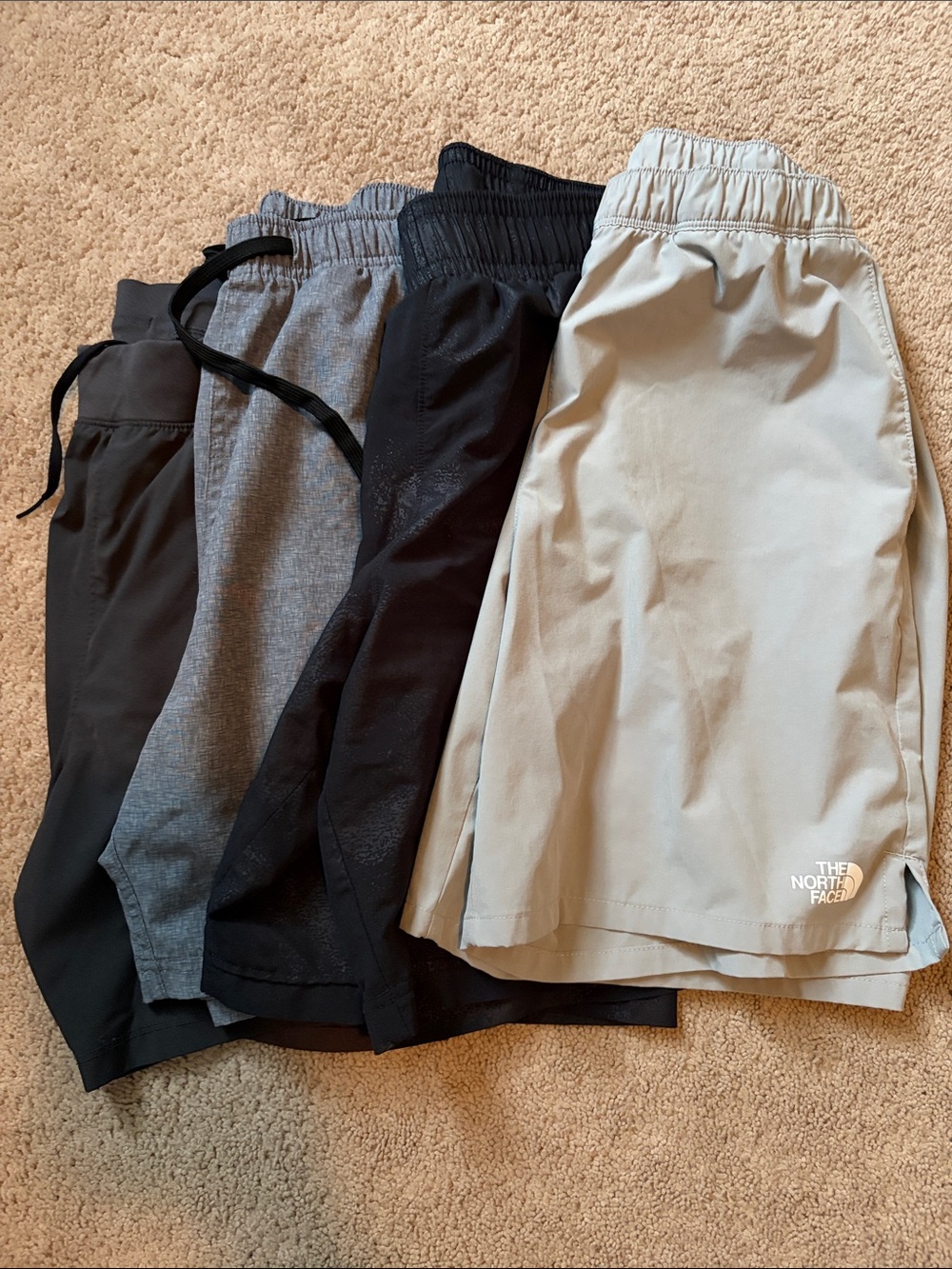 The North Face, Under Armour, Old  Navy Grey  and Black Outdoor Mens Shorts Pack